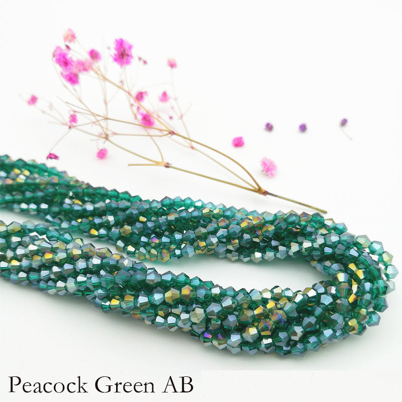 10 Strands 2/3/4mm Bicone Crystal Beads