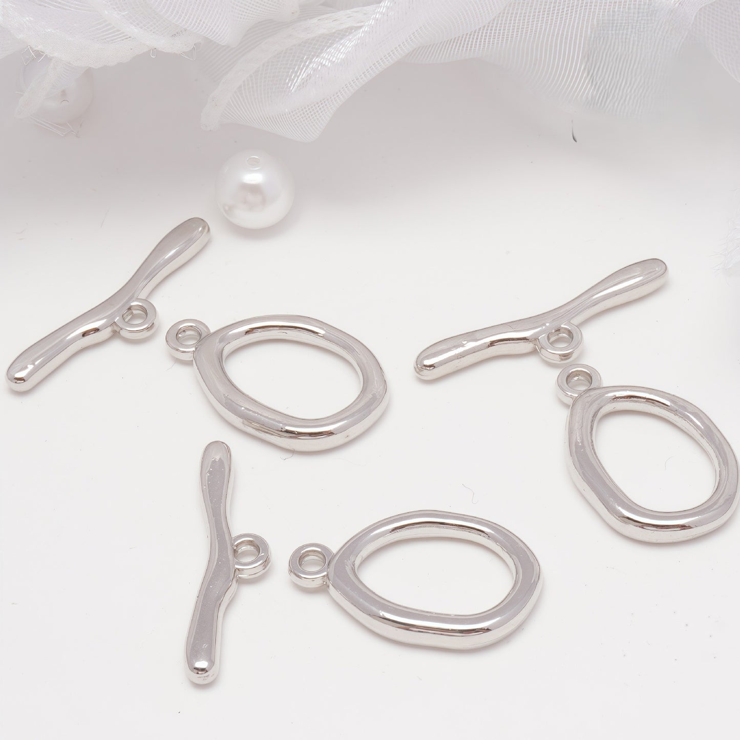Tarnish-Resistant Oval OT Toggle-10pcs