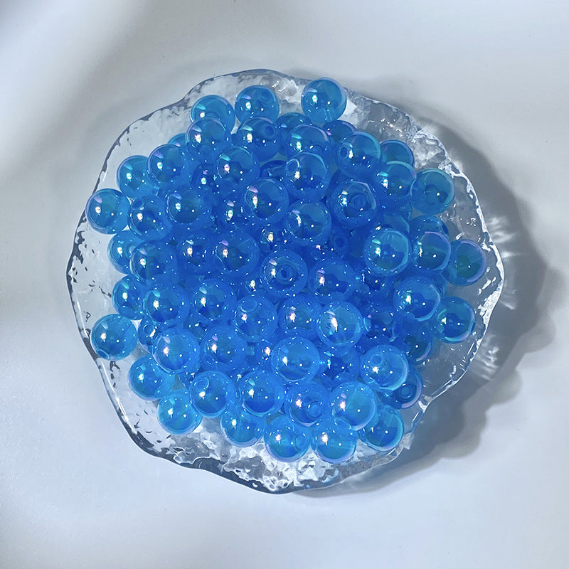 (50pcs)10MM Gilded Acylic Resin Beads