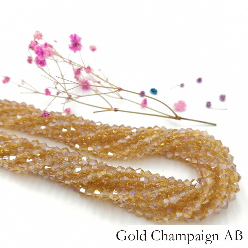 10 Strands 5/6/8mm Bicone Crystal Beads