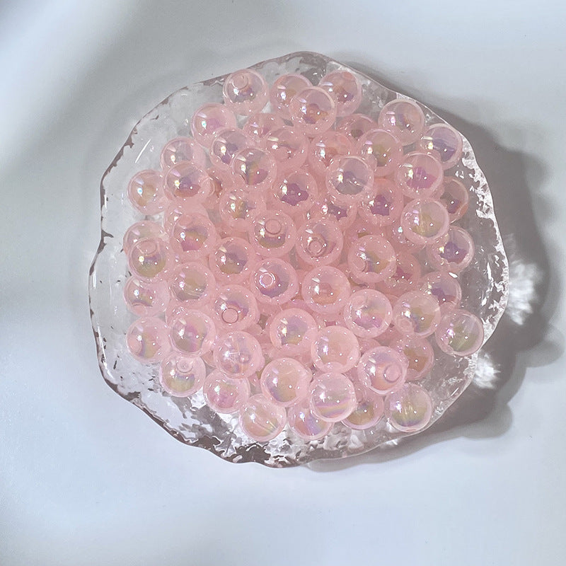 (50pcs)10MM Gilded Acylic Resin Beads