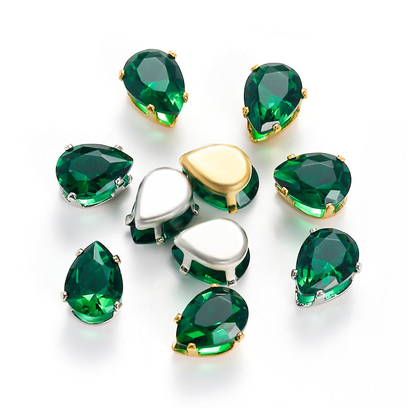 (50pcs)6x8MM Teardrop Cubic Zirconia