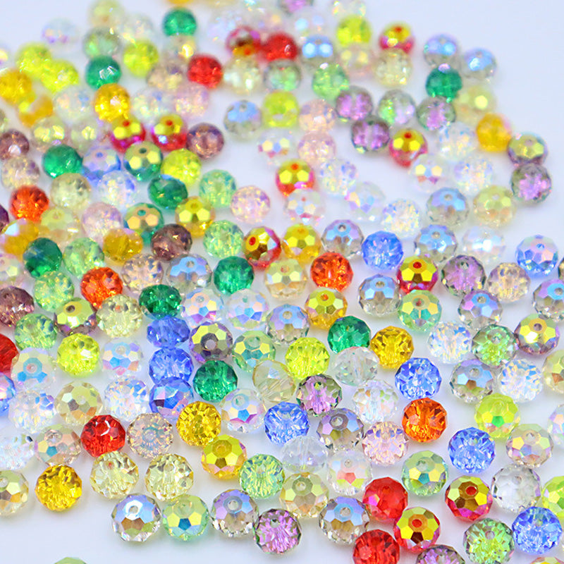 Premium 4/6/8mm Rondelles Crystal Beads-Plated Crest Collection