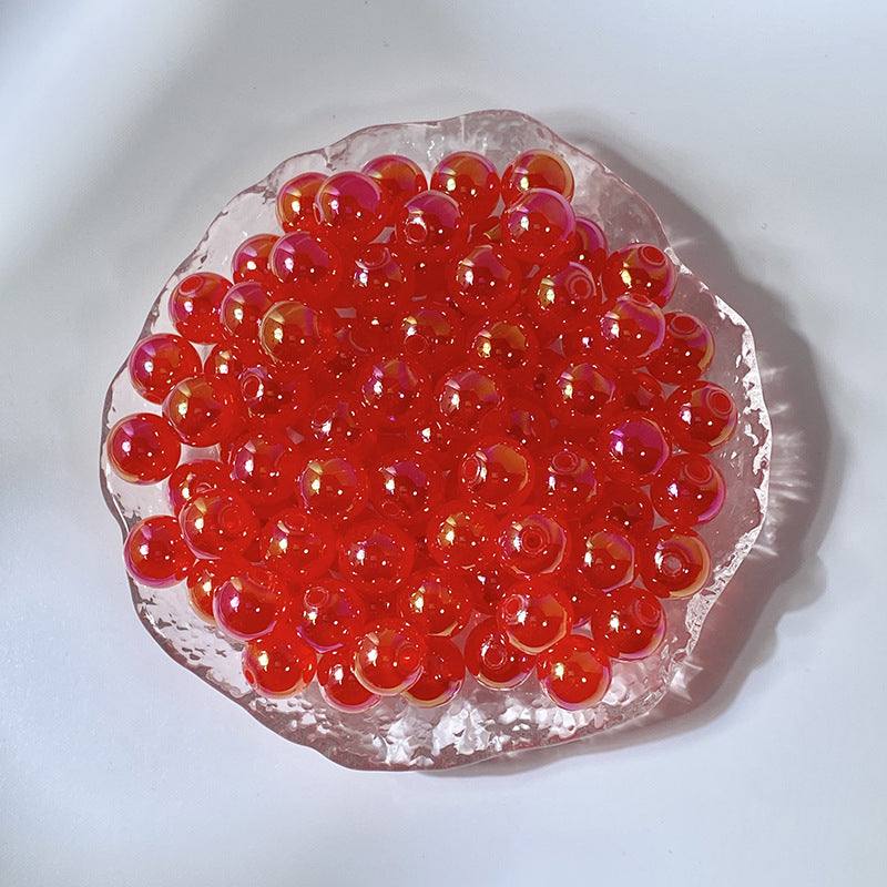 (50pcs)10MM Gilded Acylic Resin Beads