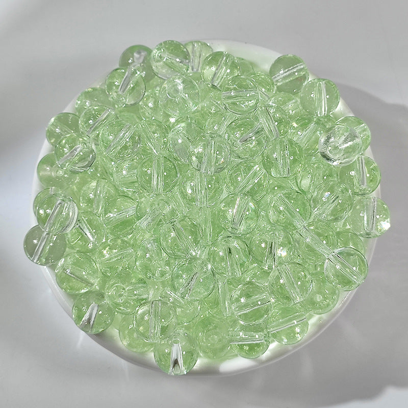 (100pcs)8MM Transparent Jelly Crystals Glass Beads
