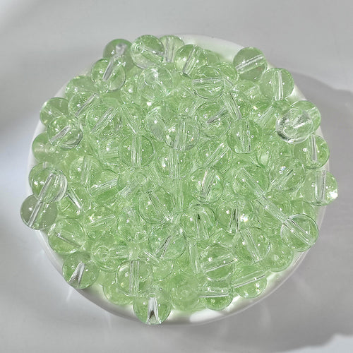 (100pcs)8MM Transparent Jelly Crystals Glass Beads