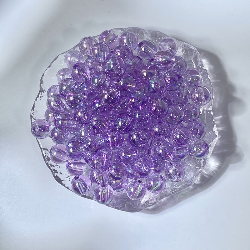 (50pcs)10MM Gilded Acylic Resin Beads