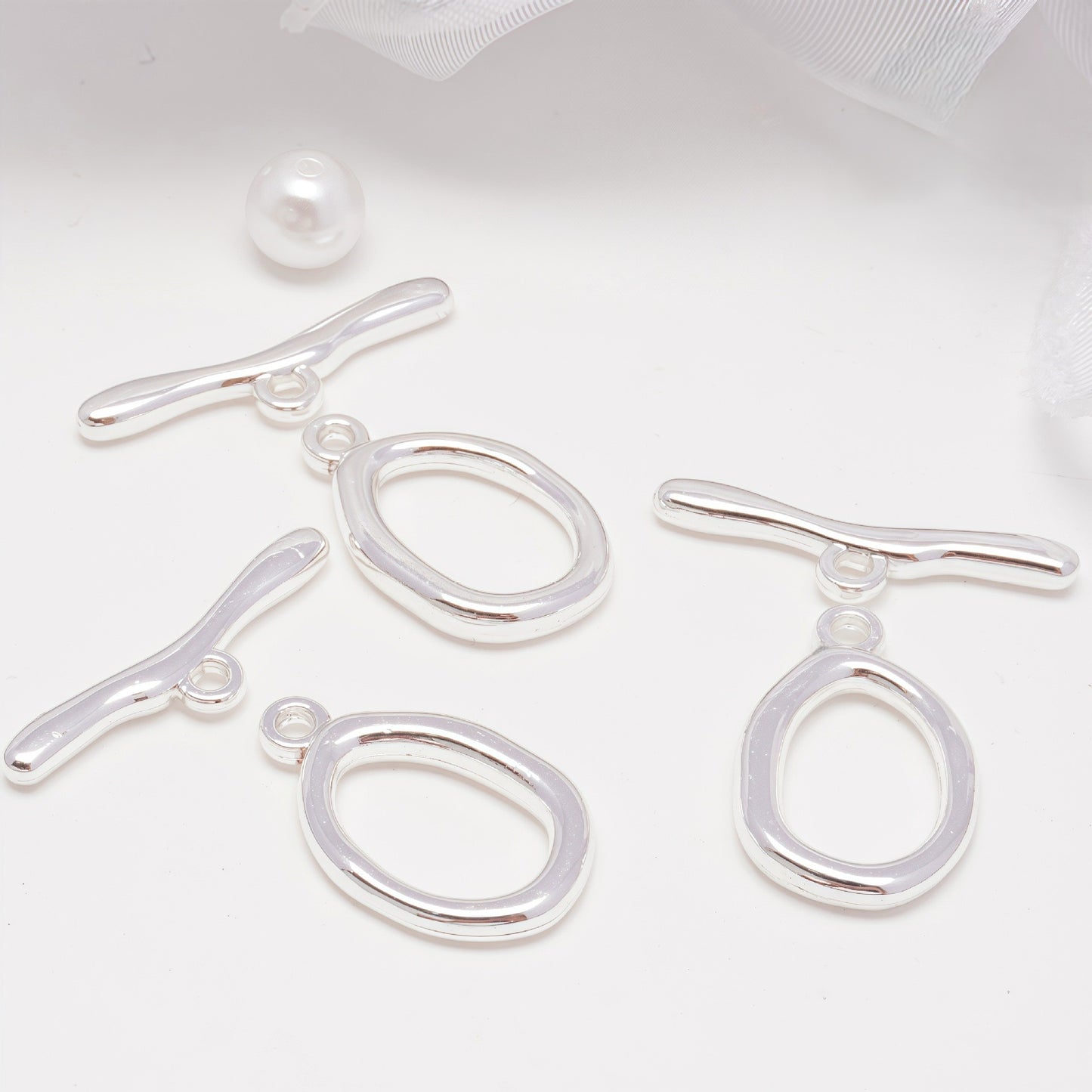 Tarnish-Resistant Oval OT Toggle-10pcs