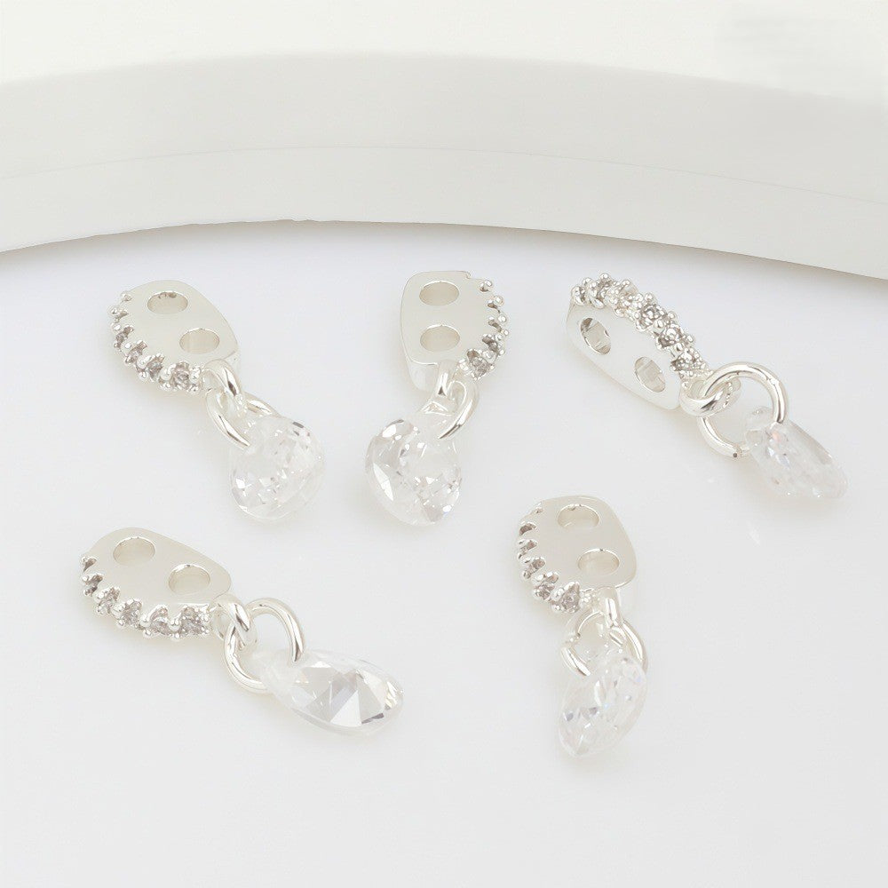 Snout / Pig Nose Double-Row Teardrop CZ Spacer