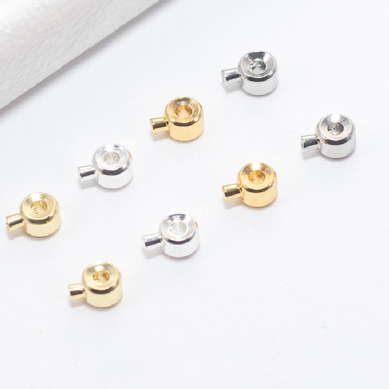 50pcs 3.2mm Position Stopper Beads/Crimp Beads