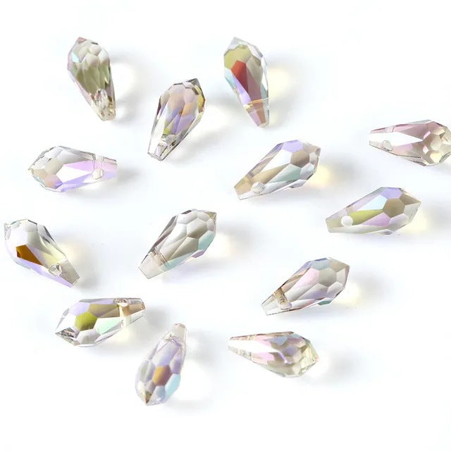 Premium 13MM Teardrop Crystal AB Faceted Beads