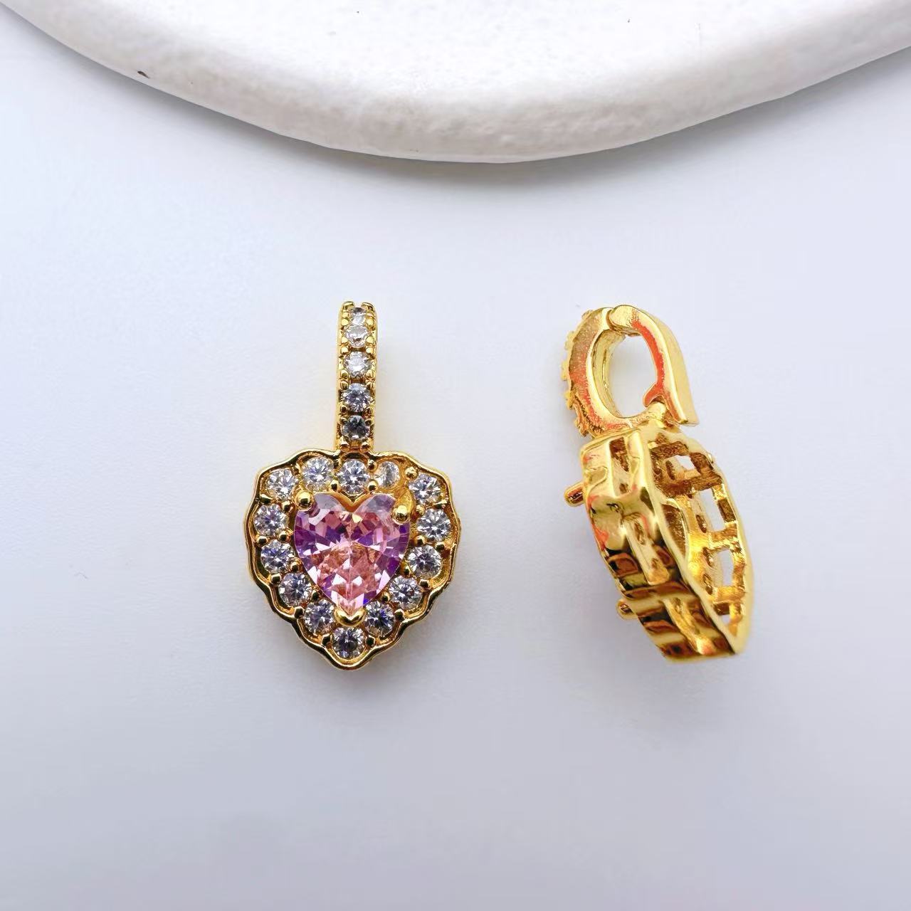 Heart Shape Pendent Connection Closure/Clasp