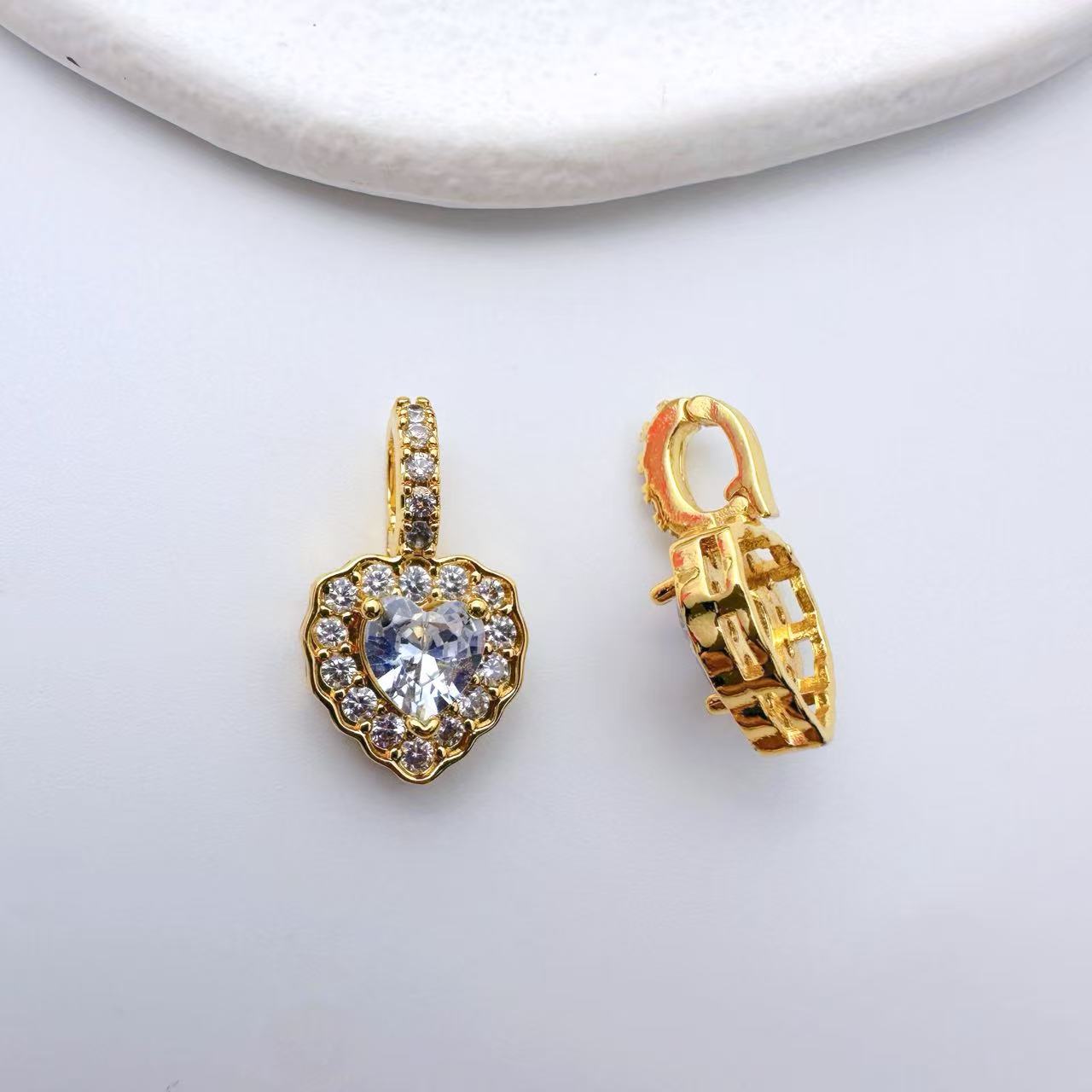 Heart Shape Pendent Connection Closure/Clasp