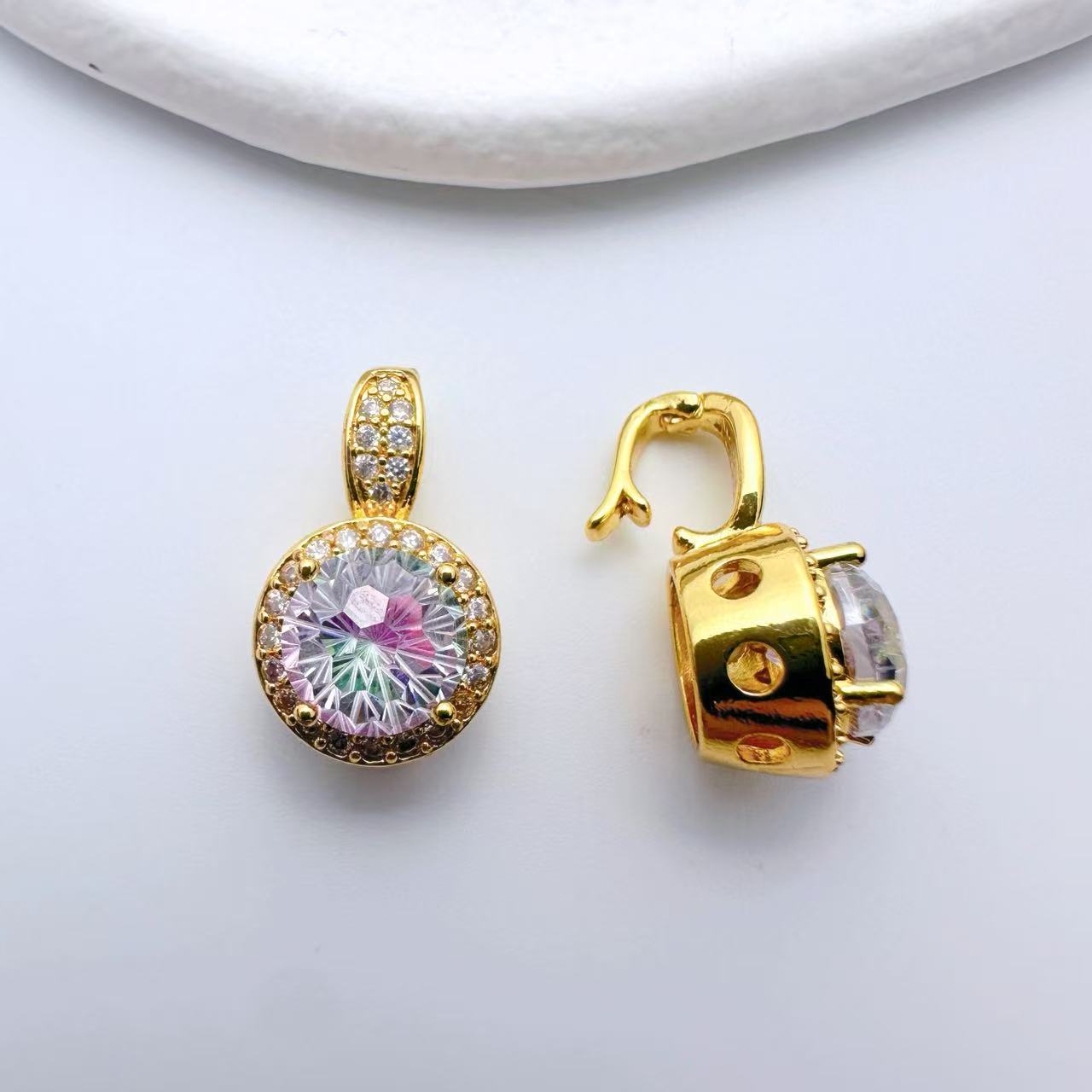 Rose Cut Zircon Connection Closure