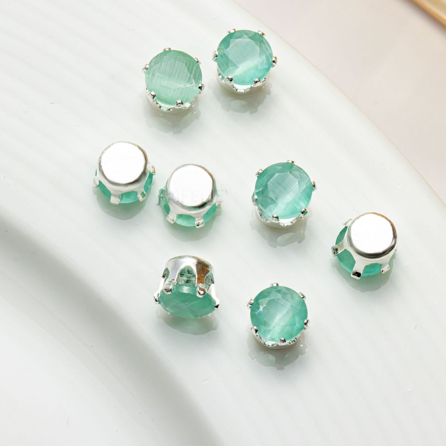 3mm Cat Eye Round Zircon Beads