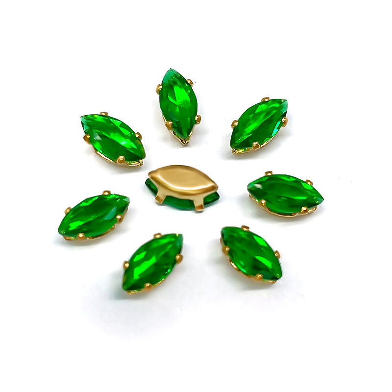 (100pcs)3x6mm Marquise Prong-Set CZ