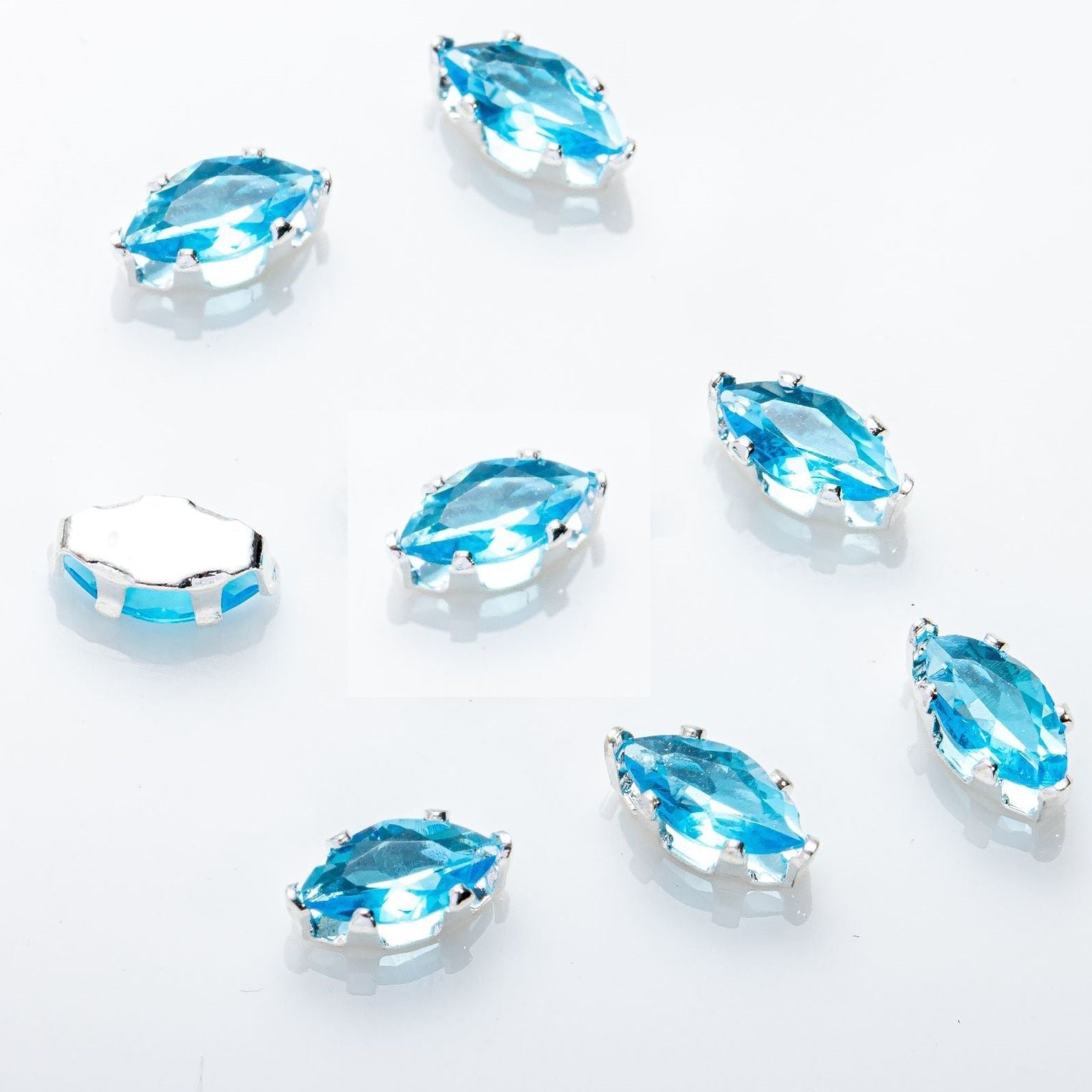 (100pcs)3x6mm 6-prong Marquise Prong-Set CZ