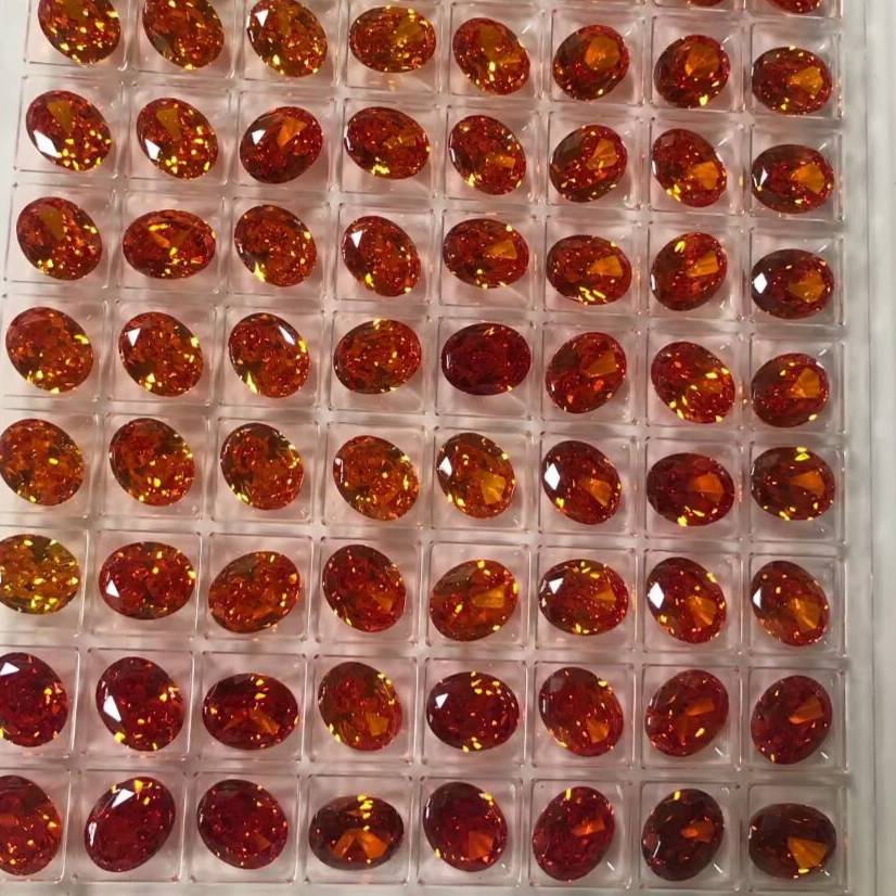 5A 4-16mm Oval Ice Flower Cut Loose CZ Stone - 1pcs