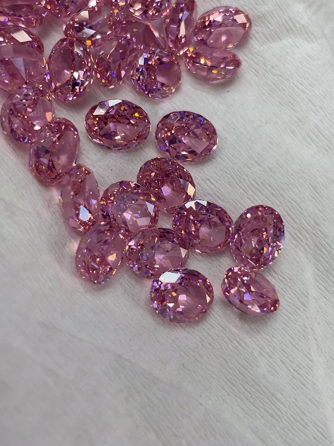 5A 4-16mm Oval Ice Flower Cut Loose CZ Stone - 1pcs