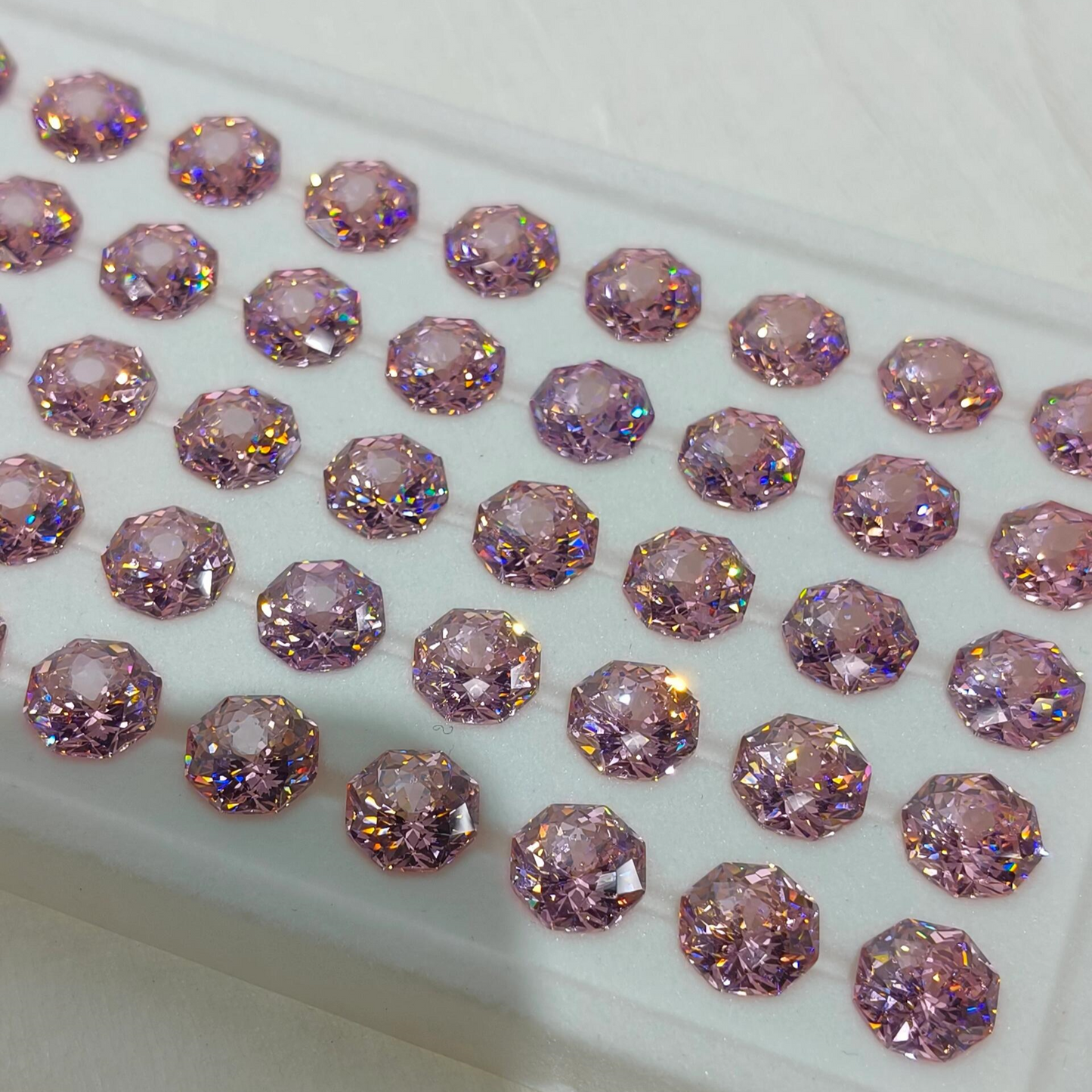 5A 6-8mm Octagonal Bouquet Cut Loose CZ Stone - 2pcs