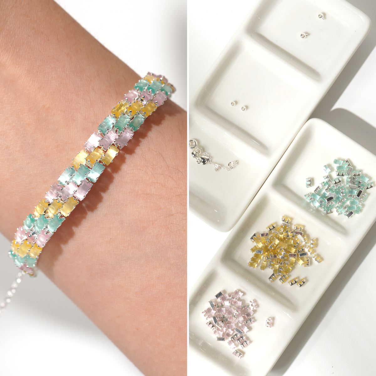 Kit 105 – Pastel Cat-Eye Wave Bracelet Making Kit