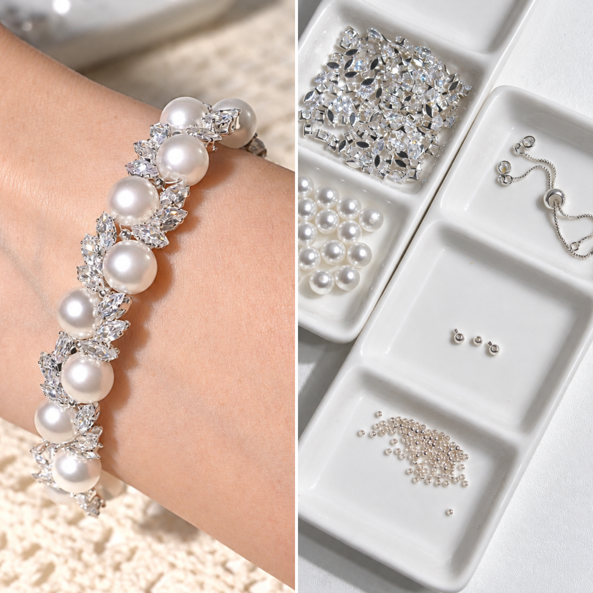 Kit 131 - Pearl & Marquise Bracelet Making Kit