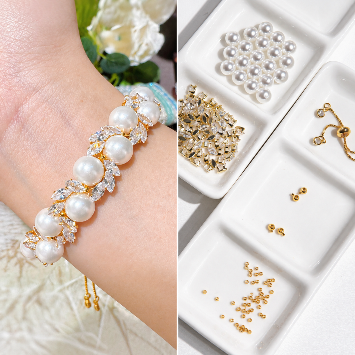 Kit 131 - Pearl & Marquise Bracelet Making Kit