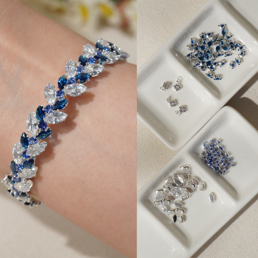 Kit 169 Blue - Bracelet Making Kit with Memory Wire