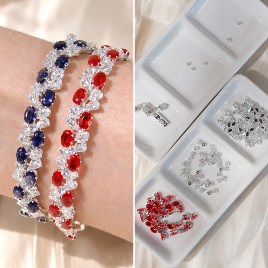 Kit 202 - Oval & Teardrop CZ Woven Tennis Bracelet Kit