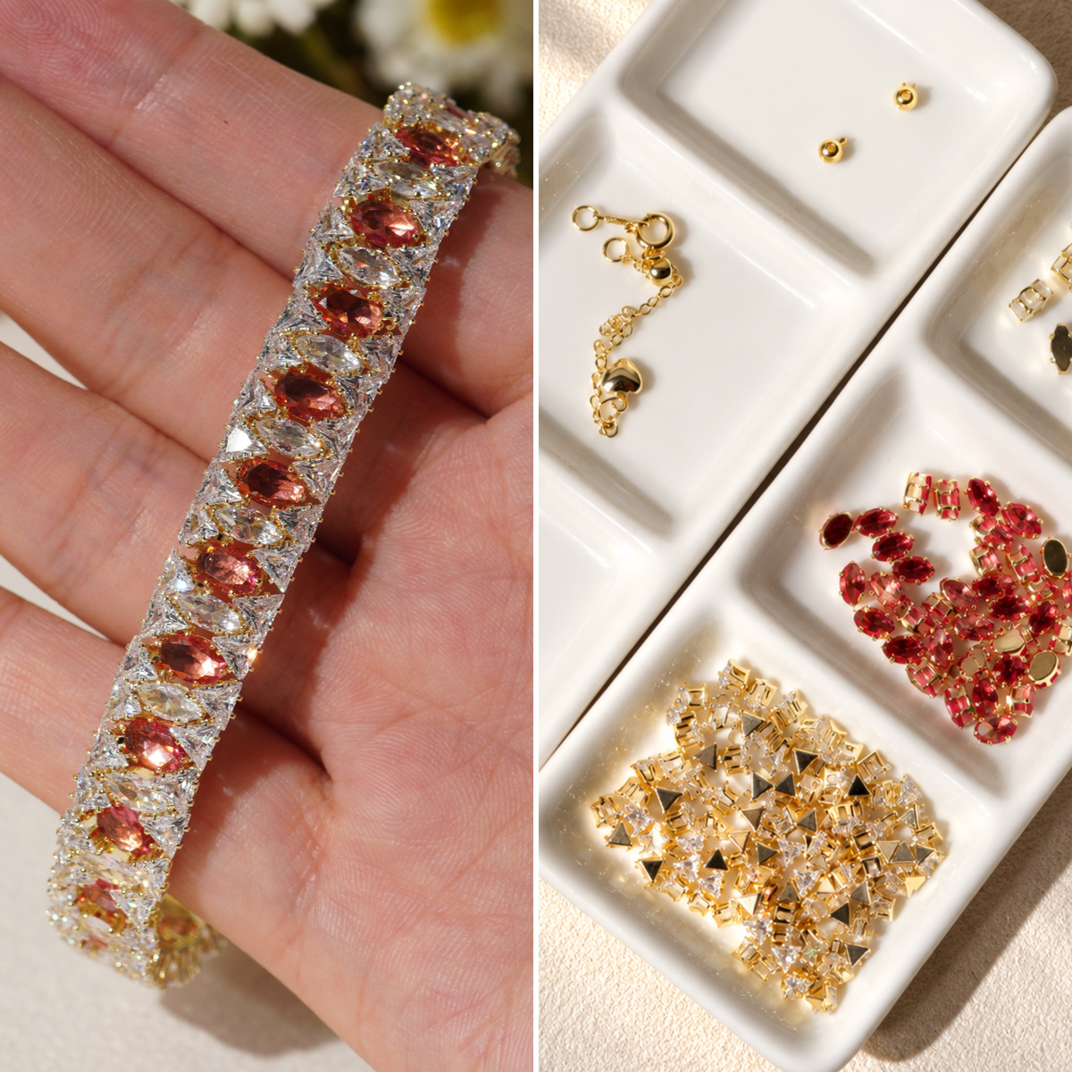 Kit 225 — Marquise & Oval CZ Bracelet Making Kit
