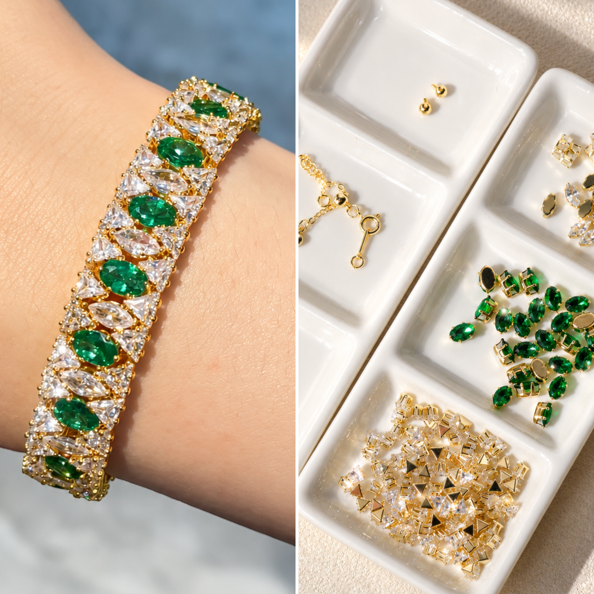 Kit 225 — Marquise & Oval CZ Bracelet Making Kit