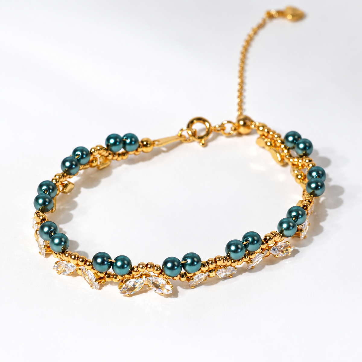 Kit 23 – Blue Pearl & Marquise CZ Bracelet Making Kit