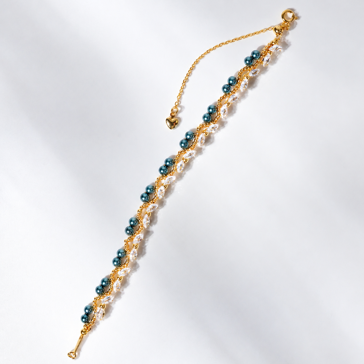 Kit 23 – Blue Pearl & Marquise CZ Bracelet Making Kit