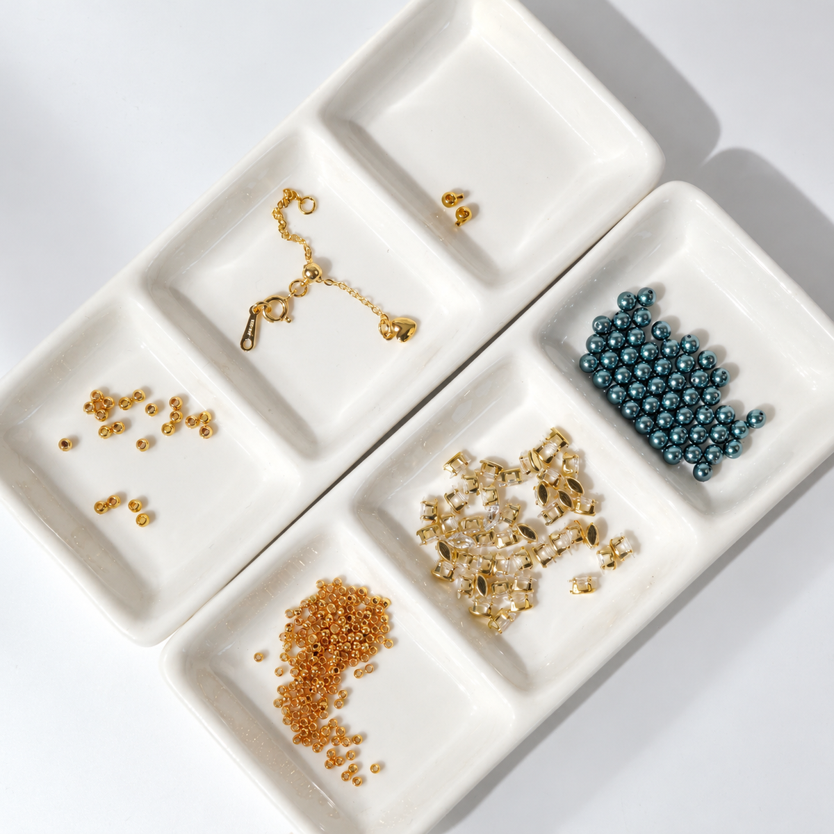 Kit 23 – Blue Pearl & Marquise CZ Bracelet Making Kit