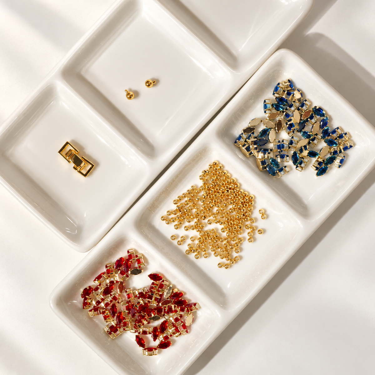 Kit 43 – Red & Royal Blue Marquise CZ Bracelet Making Kit