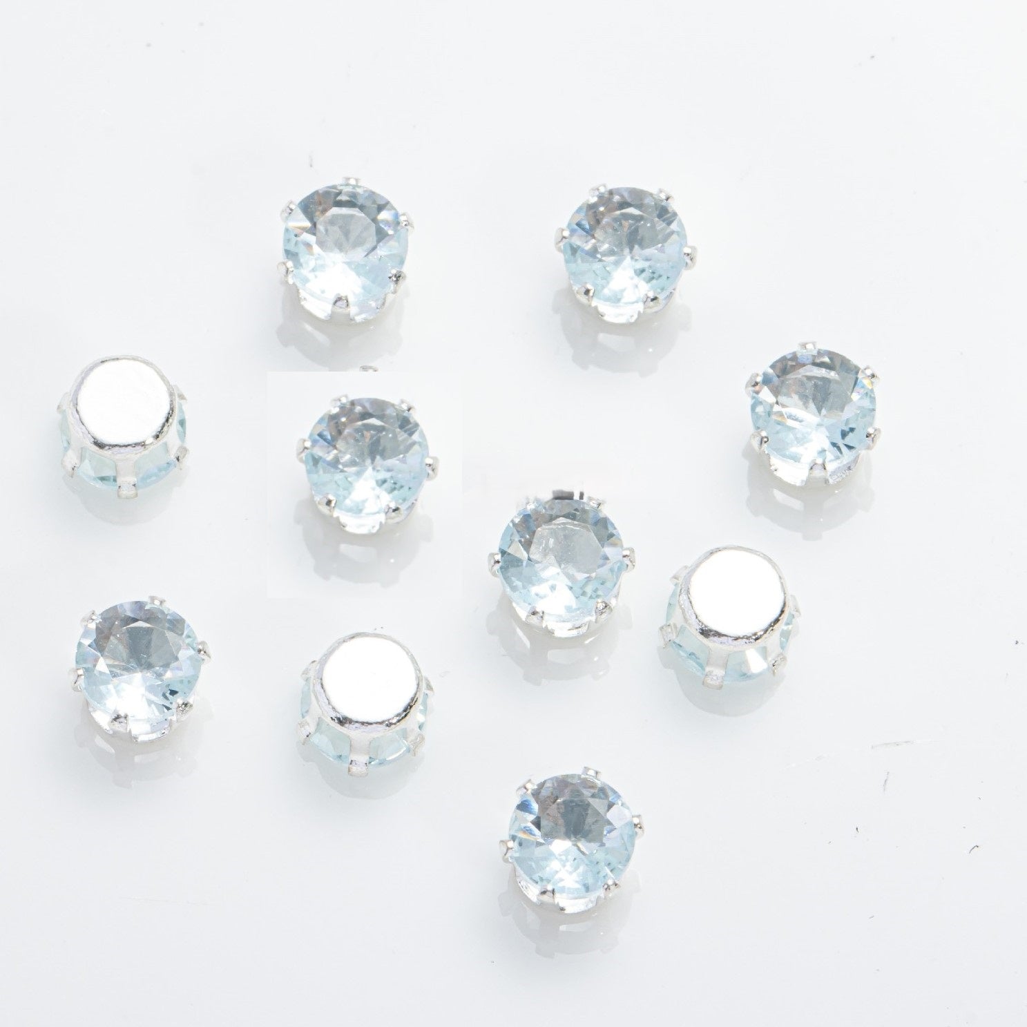 (100pcs)5MM Round Prong-Set CZ