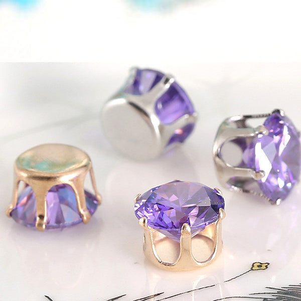 8MM Round Prong-Set CZ