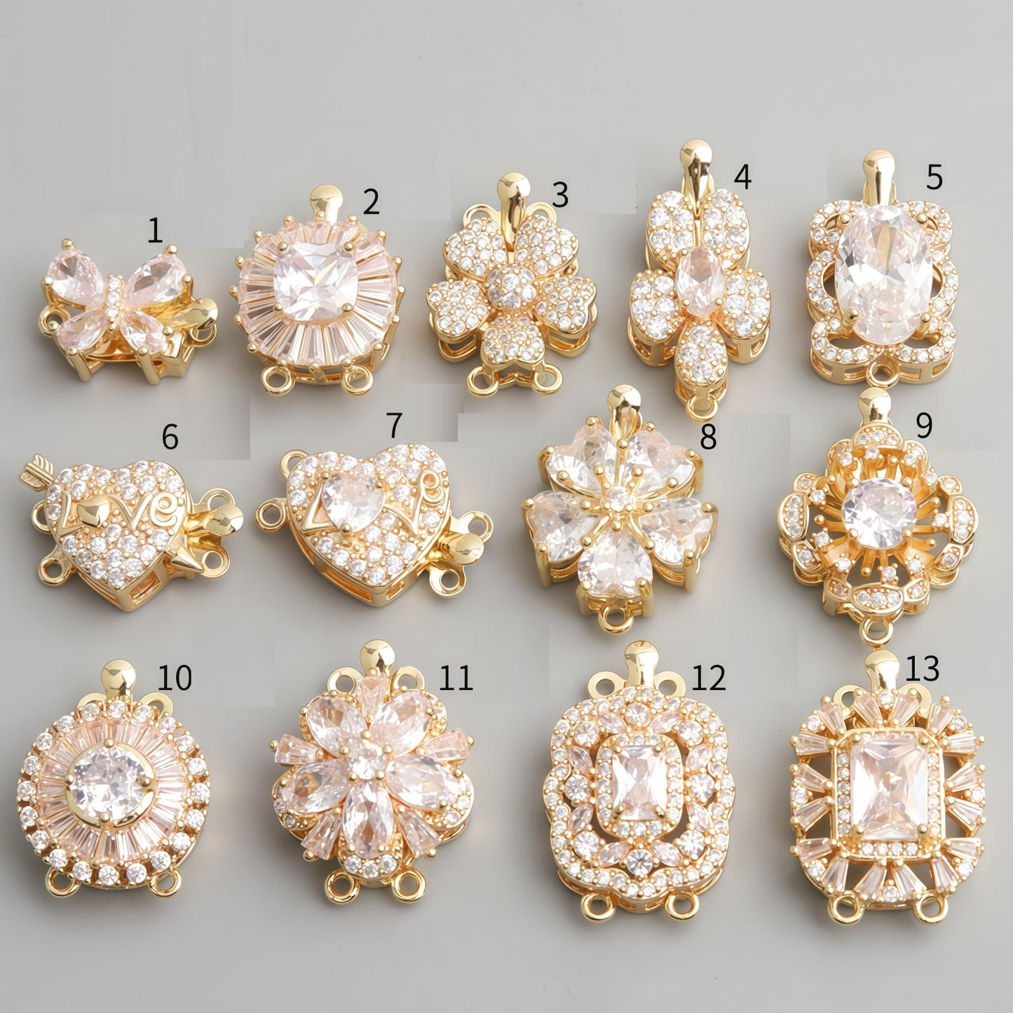 CZ Clasp Set for Single & Double Strand