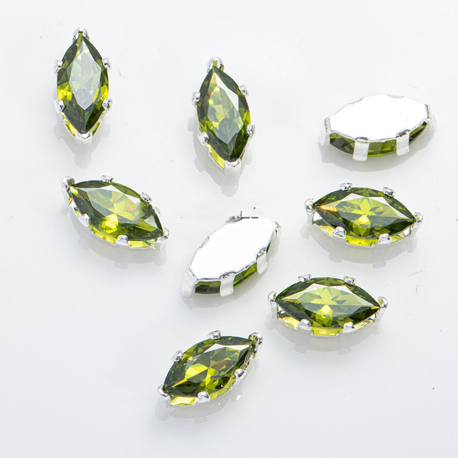 (100pcs)3x6mm 6-prong Marquise Prong-Set CZ