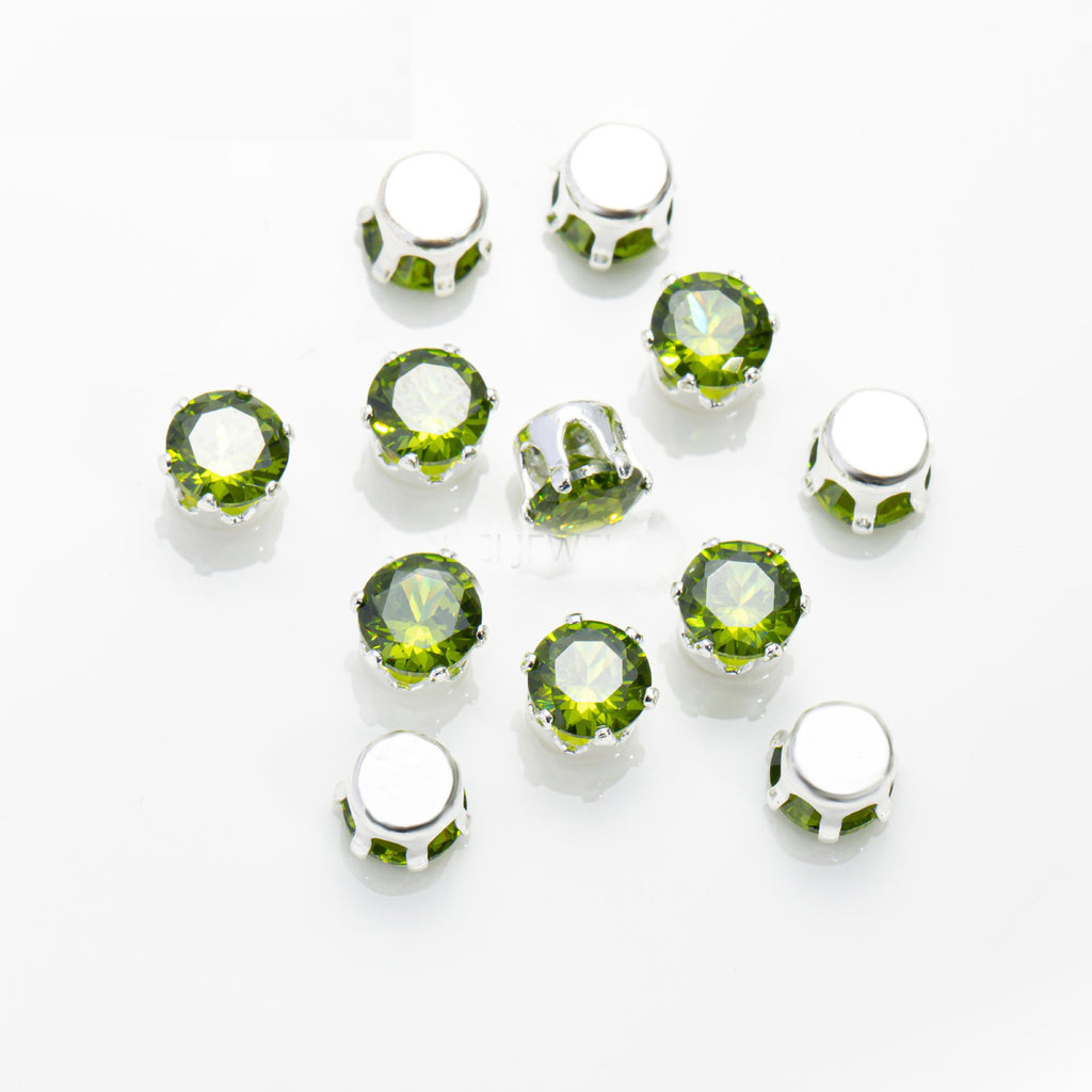 8MM Round Prong-Set CZ