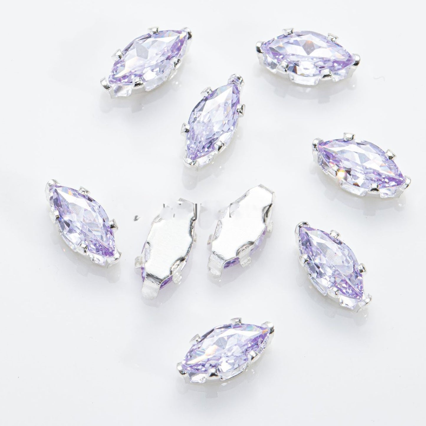 3x6mm 6-prong Marquise Prong-Set CZ