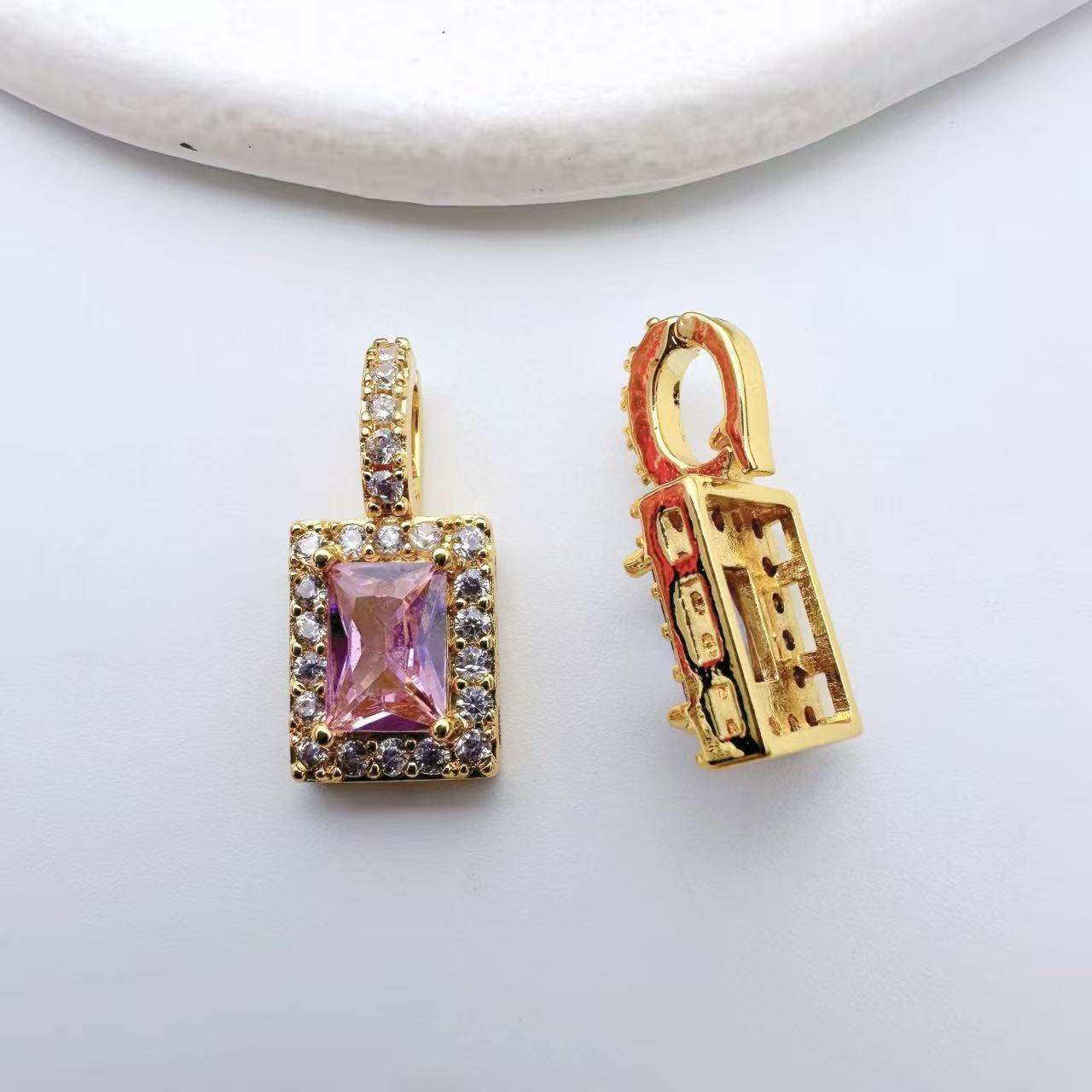 Square Shape Pendent Connection Closure/Clasp