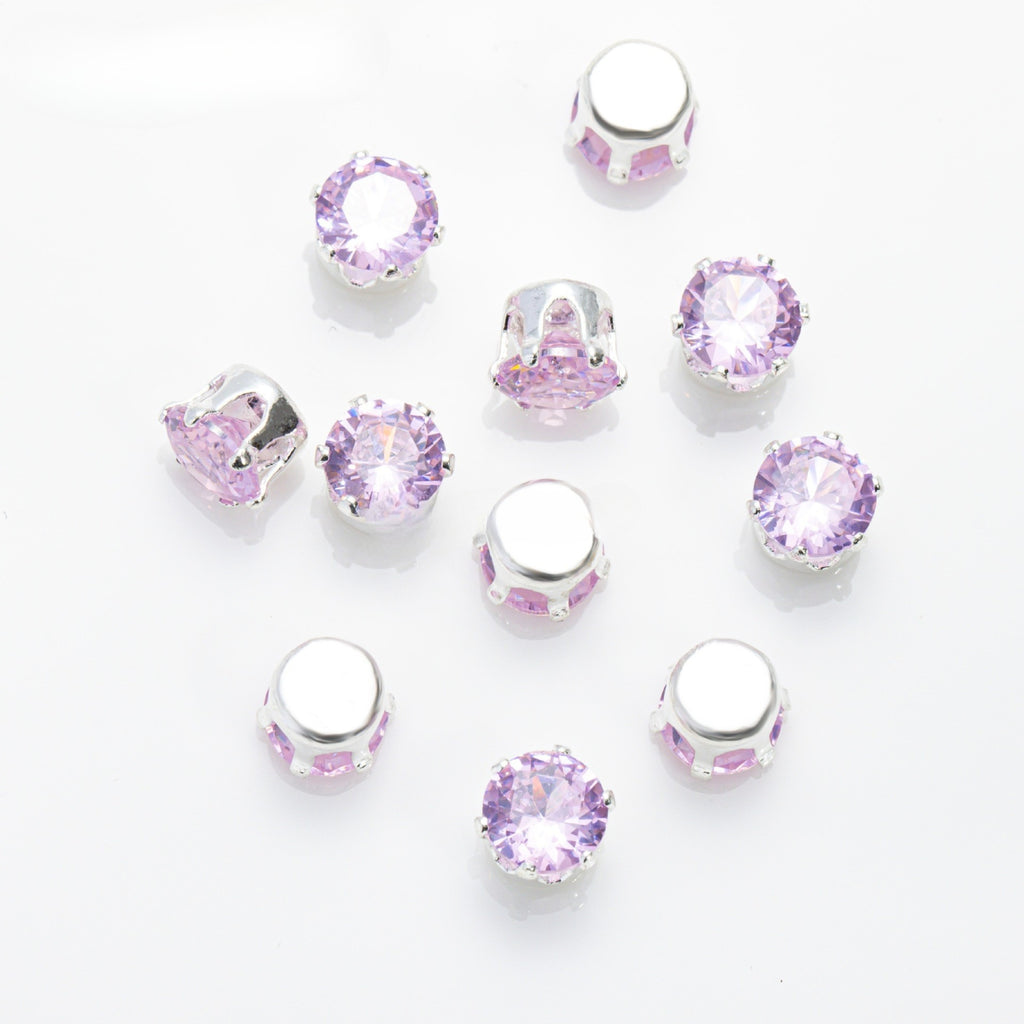8MM Round Prong-Set CZ
