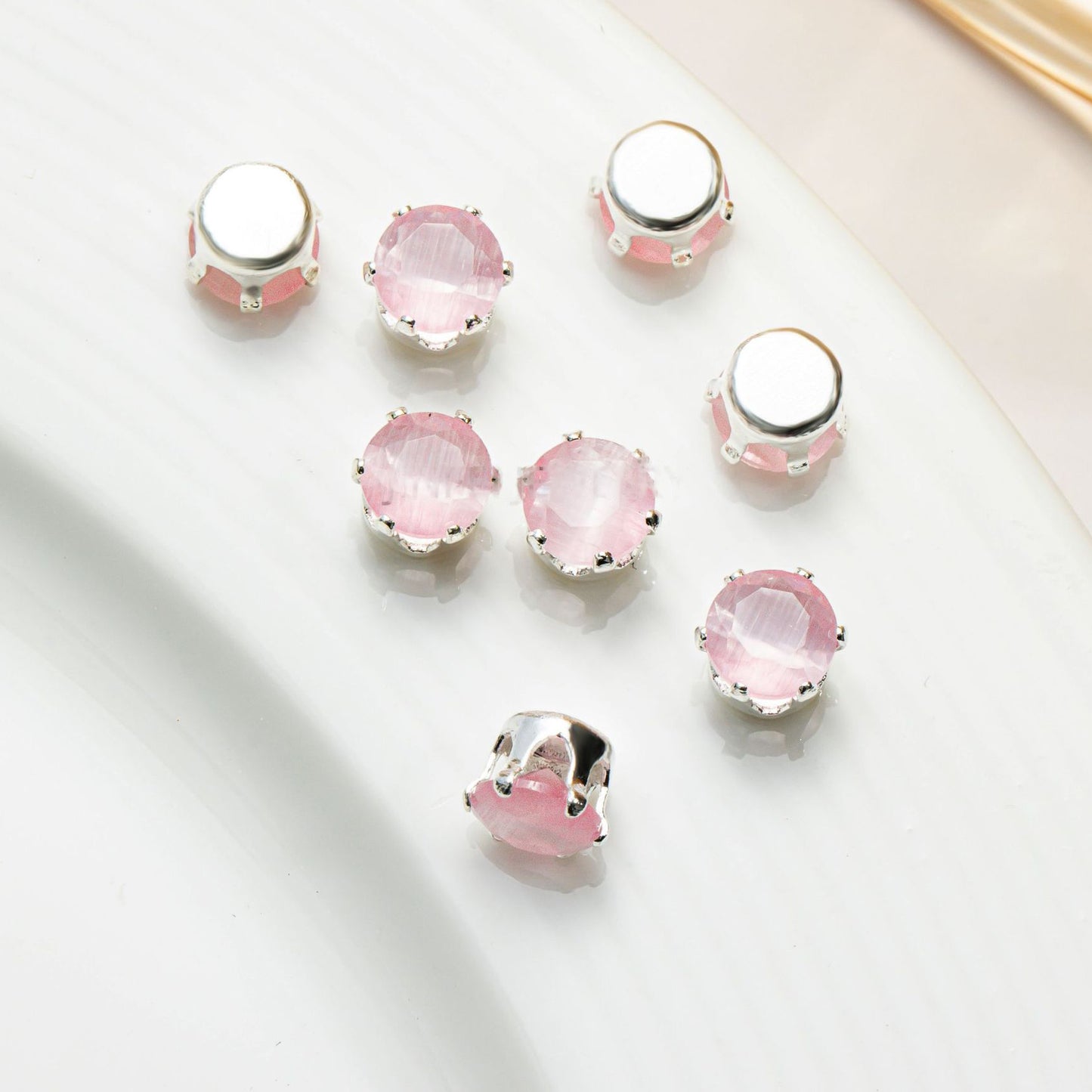 3mm Cat Eye Round Zircon Beads