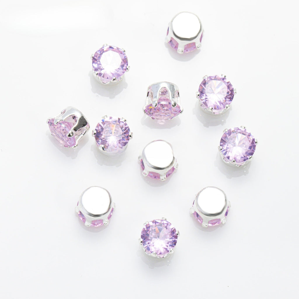 8MM Round Prong-Set CZ