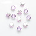 (100pcs)6MM Round Prong-Set CZ