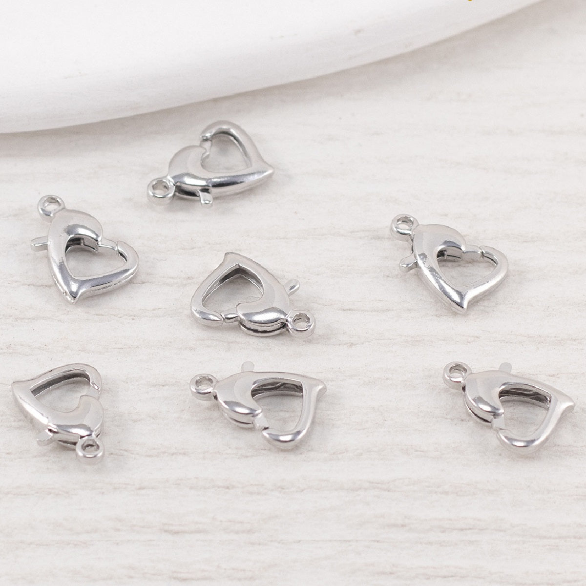 10pcs Alloy Heart Shape Lobster Clasps