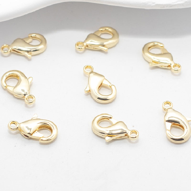 50pcs Plated Brass Lobster Clasps
