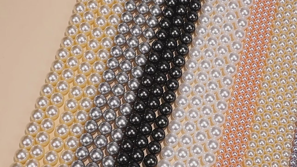40cm Crystal Round Pearls, Full-Drilled Beads, 3-16mm, Swarovski Color