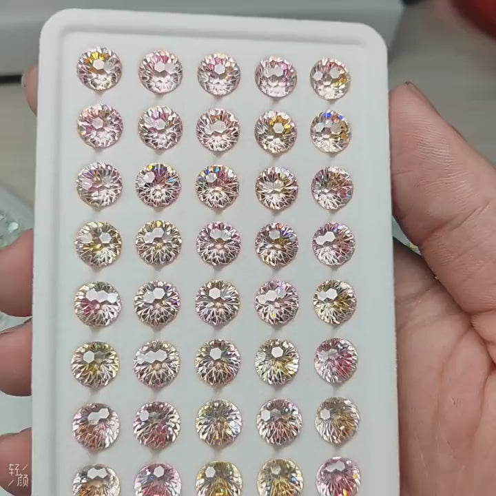 5A 4mm Round Flame Cut Loose CZ Stone - 2pcs